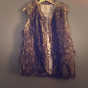 Faux fur vest